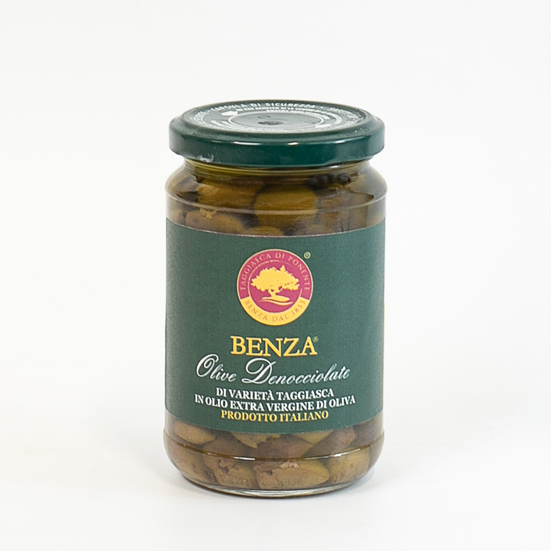 BENZA – Pitted olives of taggiasca variety in extra virgin olive oil
